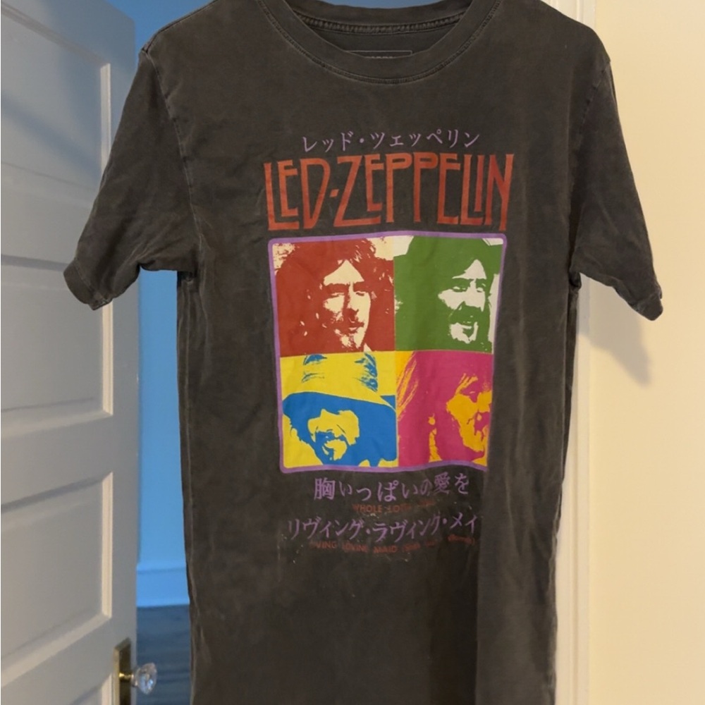 Free People Led Zeppelin Graphic Tee - Black
